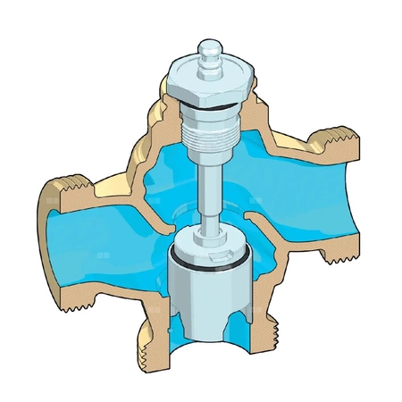 Zawór regulacyjny dwudrożny z przyłączem gwintowanym 2"