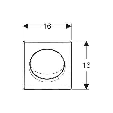 Trzpień obrotowy Geberit do płytki przykrywającej, do zaworu spłukującego do pisuarów