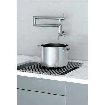 Bateria DUERO POT FILLER, kuchenna, ścienna, przegubowa, INOX