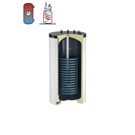 Podgrzewacz FLAMCO MEIBES z wężownicą, 110 l, Spiralny, Powlekanie, 10 / 16