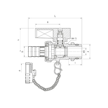 Zawór kulowy PERFEXIM 1809 mosiądz niklowany 1/2'' GZ x przyłącze do węża, uchwyt: pokrętło