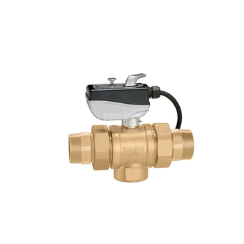 Trójdrożny zawór kulowy z napędem, typ "T" 11/4" 230V