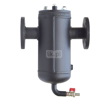 Filtroodmulnik koszowy FMK 150 – DN65 z wyposażeniem dodatkowym, bez izolacji, malowany (z koszem filtracyjnym 500µm, zaworem spustowym i odpowietrznikiem ręcznym, bez izolacji, malowany)