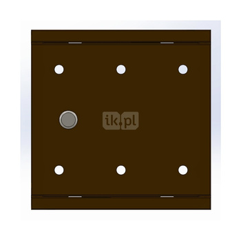 Skrzynka gazowa 250x250 wnękowa, stalowa, RAL 8016 brązowa