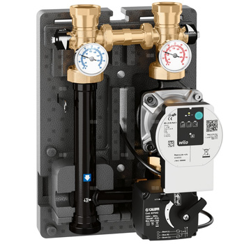 Grupa pompowa z zaworem mieszającym z siłownikiem dla instalacji centralnego ogrzewania i klimatyzacji 1 1/4'' GW. Pompa Para 25-9 . Siłownik 230 V