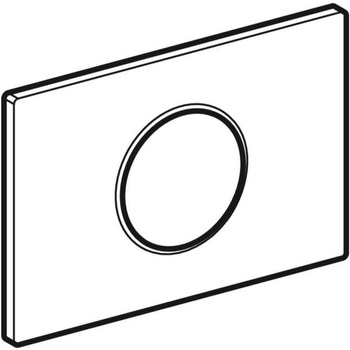 Przycisk uruchamiający Geberit Sigma10 do systemu spłukiwania WC z elektronicznym uruchamianiem spłukiwania, okrągły: Płyta: szczotkowane, z powłoką easy-to-clean, Pierścień ozdobny: polerowany