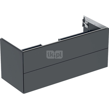 Szafka pod umywalkę Geberit ONE, z dwoma szufladami: Szerokość umywalki=120cm, Czarny, Lakierowany matowy