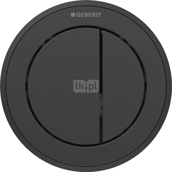 Pneumatyczny przycisk uruchamiający WC Geberit Typ 10, ręczny, meblowy dwudzielny, czarny