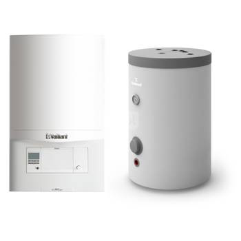 Pakiet - Kocioł gazowy jednofunkcyjny VAILLANT ecoTEC pro VC 146/5-3 kondensacyjny wiszący 5.9 - 15.3 kW + Czujnik c.w.u. + Zasobnik c.w.uRondo Premium 120L