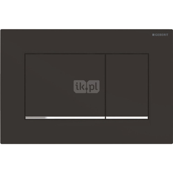 Przycisk uruchamiający Geberit Sigma20, przedni, czarny mat, easy-to-clean, prostokątny