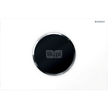 Elektroniczny zestaw uruchamiający WC Geberit, IR, zasilanie bateryjne, Sigma10, 12cm, biały-chrom bł.