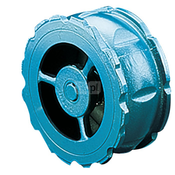 Zawór zwrotny miedzykołnierzowy, zamknięcie płytkowe wspomagane sprężyną, typ 802, Pnom 1,6 Mpa, DN 32