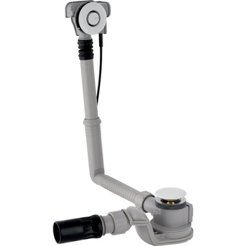 Zestaw odpływowo-przelewowy Geberit PushControl, d52, z zestawem wykończeniowym: Chrom błyszczący, d=40/50mm