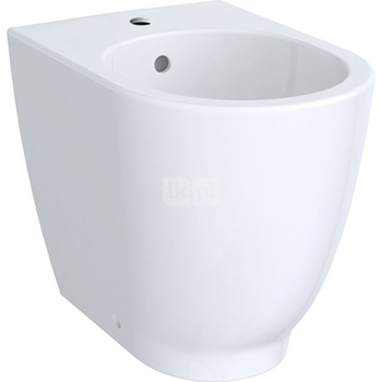 Bidet stojący Geberit Acanto, przylegający do ściany, ukryte mocowania: T=51cm, Przelew=Widoczny, Biały