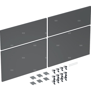 Zestaw frontów szuflad do szafki pod umywalkę podwójną GEBERIT iCon, kol. lava matowy szer.1200 mm