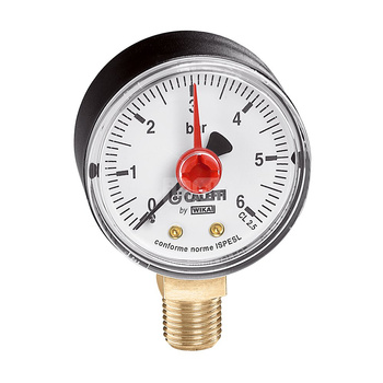 Manometr, przyłącze środkowe tylne, 1/4",0-6 bar, O 50