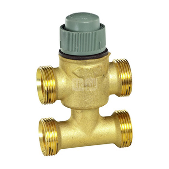 Zawór 3-drogowy z obejściem, DN20, kvs=2,5, do sterowania on/off, uszczelnienie płaskie, mocowanie siłownika 'Snap-on'