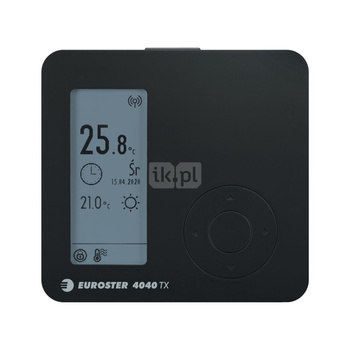 Regulator temperatury Euroster E4040 TXRX, kolor czarny