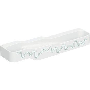 Umywalka GEBERIT Bambini 4-stanowiskowa prostokątna (rynna, elementy dekoracyjne), biała, 1800mm, bez otworu na baterię, bez odpływu przelewowego, półka od ściany