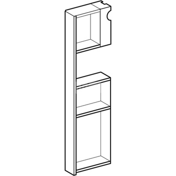 Szuflada lewa, do modułu sanitarnego Geberit Monolith do umywalki: Aluminium szczotkowane