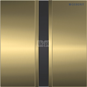 Elektroniczny zawór spłukujący Geberit do pisuaru, zasilanie 230V, Typ 50, chrom szczotk., mosiądz, prostokątny