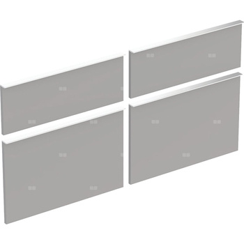 Zestaw frontów szuflad do szafki pod umywalkę podwójną GEBERIT iCon, kol. platynowy szer.1200 mm