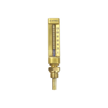 Termometr szklany AFRISO VMTh 110 aluminium 0-120'C GZ 1/2'', poł. z dołu 40 mm