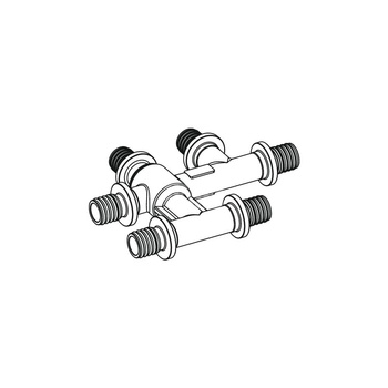 Trójnik TECE flex mosiądz niklowany 16 GZ
