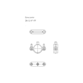 Obejma tryskaczowa DN 11/4 (41-44mm) DN-11/4-PP
