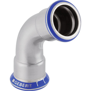 Kolano 60' GEBERIT Mapress Edelstahl, stal nierdzewna, 35 mm, DN 32 x 35 mm x DN 32 (mufa zaprasowywana x mufa zaprasowywana), (głębokość: 24 mm) z uszczelką