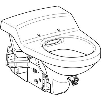 Miska ustępowa częściowo wyposażona, do Geberit AquaClean 8000plus: Biały-alpin