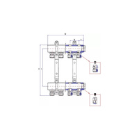 Rozdzielacz ogrzewania RUMET EKO45C 7 obwodowy