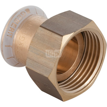 Śrubunek hydrauliczny GEBERIT Mapress Kupfer mosiądz GW 1'' 28 mm z pierścieniem zacinającym