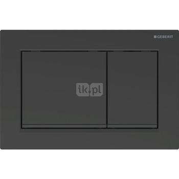 Przycisk uruchamiający Geberit Omega20, przedni/górny, czarny mat-czarny-czarny mat, easy-to-clean, prostokątny