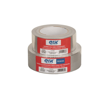 Taśma samoprzylepna QIK do otulin PREMIUM, kolor srebrny 48 mm x 9 m