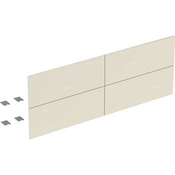 Zestaw frontów szuflad do dolnej szafki pod umywalkę z czterema szufladami GEBERIT ONE, kol. piaskowoszary wysoki połysk