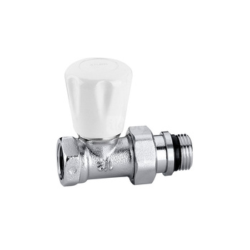 Kątowy zawór grzejnikowy z nastawą wstepną do rur stalowych 3/8"