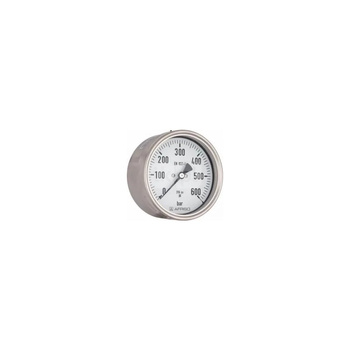 Manometr z rurką Bourdona AFRISO RF chemiczny -1/9 bar G1/2B ekscentryczne fi 100 mm, kl. 1,0%