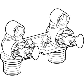 Zawór kulowy Geberit do podtynkowej skrzynki funkcyjnej, do baterii umywalkowych Piave i Brenta