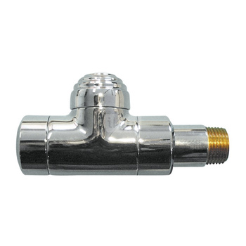 HERZ - zawór powrotny "DE LUXE" figura prosta, chrom, średnica 1/2