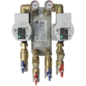 Zestaw wymiennikowy RUMET zasileanie z dołu 10 płytowy