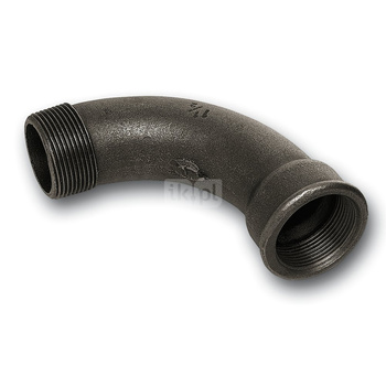 Łuk 90' SANHA 1#, żeliwo (czarny), 1 1/4'' (GW x GZ)