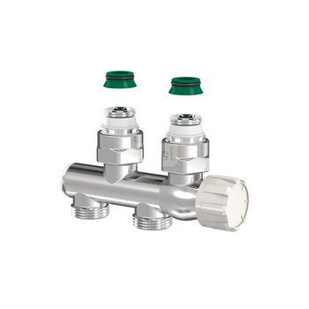 Zestaw podłączeniowy do grzejników dekoracyjnych FLAMCO MEIBES przyłącze grzejnikowe h do grzejników dolnozasilanych Chrom