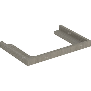 Nasadzany blat Geberit Citterio pod umywalkę: Dąb szarobrązowy, Szerokość umywalki=75cm