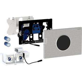 Elektroniczny zestaw uruchamiający WC Geberit, IR, zasilanie bateryjne, Sigma10, 12cm, stal nierdz.
