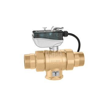 Trójdrożny zawór kulowy z napędem, typ "L" 1" 24V