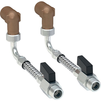 Zestaw przyłączeniowy na dole, do modułu sanitarnego Geberit Monolith do bidetu, 101 cm