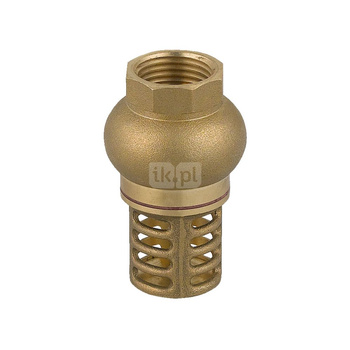 Zawór zwrotny FERRO z mosiężnym koszem ssącym 6/4'' GW PN 10 max. 100'C