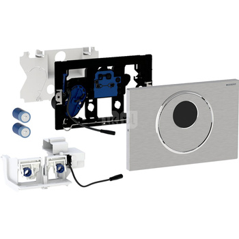 Elektroniczny zestaw uruchamiający WC Geberit, IR, zasilanie bateryjne, Sigma10, 12cm, stal nierdz.