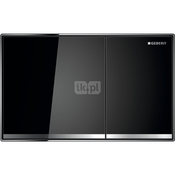 Przycisk uruchamiający Geberit Sigma60, przedni, szkło czarne, prostokątny